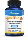 500 mg B1-vitamiini kapsli kohta on see toode 120 kapsli pakendis ja on GMO-, vegan- ja gluteenivaba.