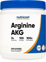Nutricost Arginine AKG Powder 300 Grams (AAKG) - 3G Per Serving & 100 Servings - Pure Arginine Alpha Ketoglutaraat