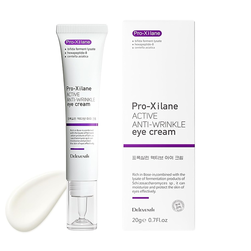 DEleventh Korea Brand Pro-Xilane Active Anti-Wrinkle Eye Cream 20 g / Anti-Aging, Anti-Oxidation, Fade Fine Lines, Vähendab Kortse, Tumedaid Ringe Ja Puffiness Noored, Hele Silmad