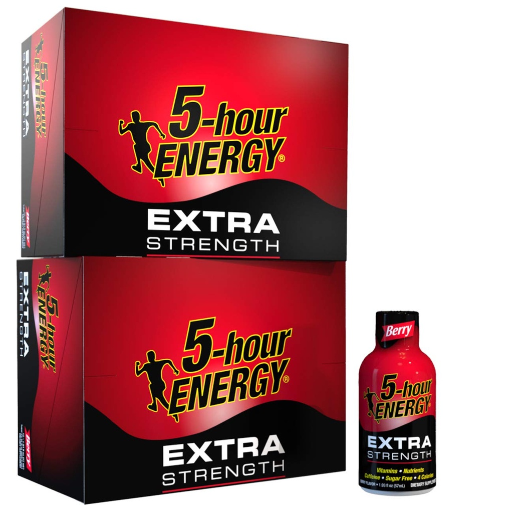 5-Hour Energy Shot, Extra Strength Berry, 1,93 oz. 24 pakk