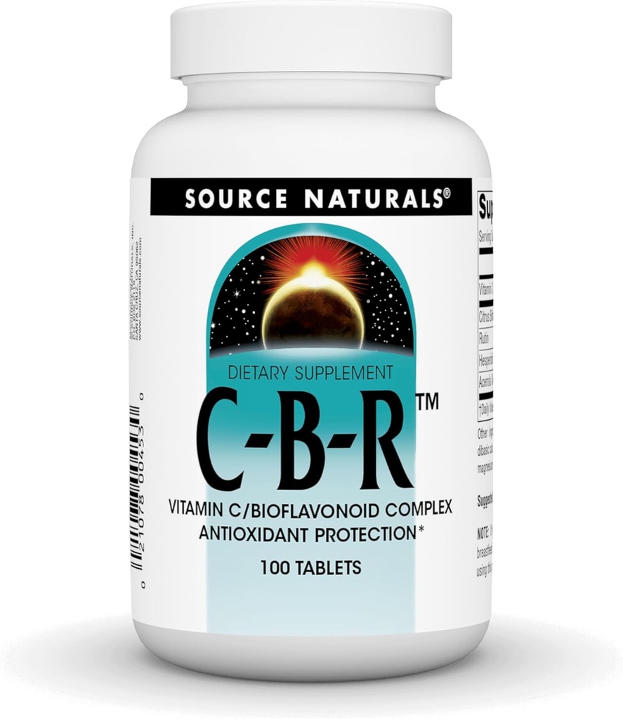 Allikas Naturals C-B-R - C-vitamiin, bioflavonoidide kompleks antioksüdantide kaitseks - 100 tabletti