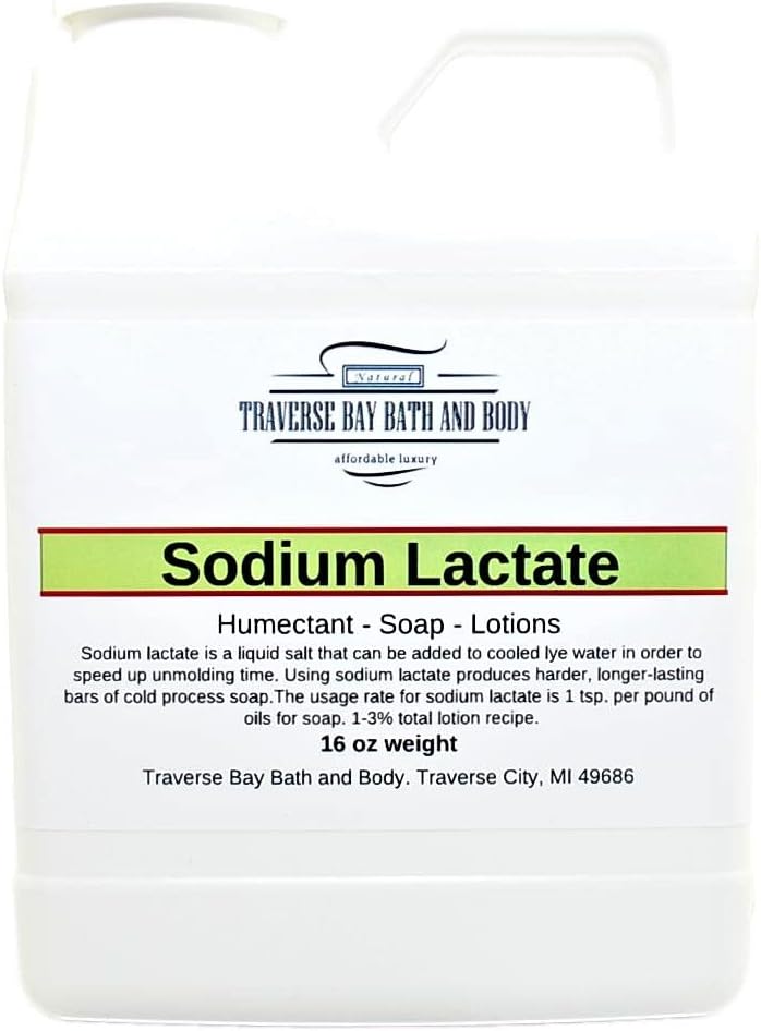 Traverse Bay Bath and Body Naatriumlaktaat, 16 oz, Turvaline suletud konteiner. 60% kontsentratsioon USP looduslik säilitusaine valmistatud USAs