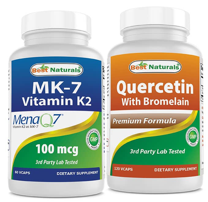 Best Naturals MK-7 100 mcg & Quercetin koos Bromelainiga
