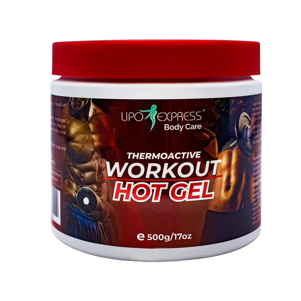 Treening Suurendades rasva põletamine Hot Gel poolt LipoExpress 17 Oz - Parim Hot-Gel Cream Ideaalne treeninguks ja salenemiseks. Termoaktiivne kuum geel - ka suurepärane lihaste lõõgastumiseks ja massaažiks