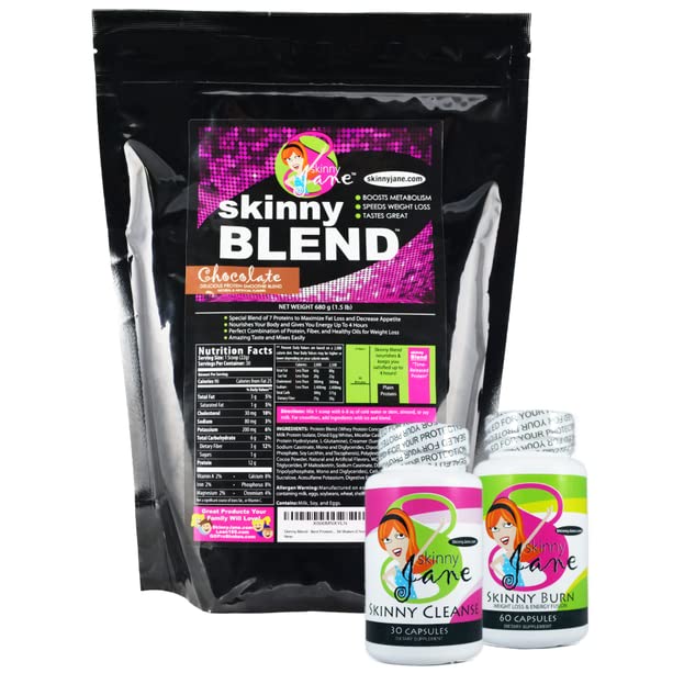 Parim kehakaalu langetamise komplekt, Quick Slim Kit, Dieet Kit, parim maitsev valgukokteil naistele, isu vähendav rasvapõletaja dieedi tabletid, puhastamine ja detox, kiire kaalulangus, kõhn Jane - šokolaad