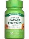 Nature's Truth Papaya Enzyme närimistabletid | 120 Count | Vegan, mitte-GMO ja gluteenivaba toidulisand seedimiseks | looduslik troopiline maitse