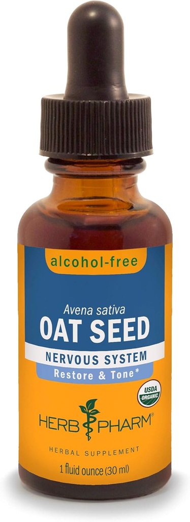 Herb Pharm sertifitseeritud orgaaniline alkoholivaba kaeraseemne glükeeriit närvisüsteemi toetamiseks - 1 Fl Oz (pakk 1)