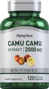 Piping Rock Camu Camu kapslid 2000mg | 120 pillid | Puuviljaekstrakt | C-vitamiiniga | Mitte-GMO, Gluteenivaba toidulisand