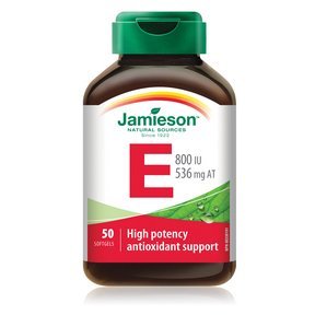 Jamieson Vitamiin E 800 RÜ, 50 pehmegeeli