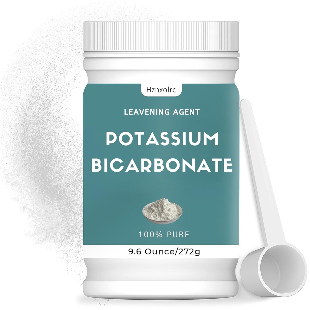 9.6 oz Potassium Bicarbonate, 100% Pure Potassium Bicarbonate Powder, Potassium Bicarbonate for Plants, Used In Making Wine, Cakes, Cookies and More