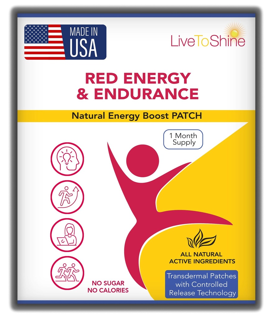 Red Energy & Endurance Patch - Natural Energy - 30 Patch