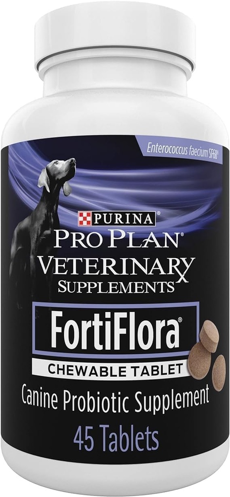 Purina Pro Plan Veterinaarilisandid FortiFlora Näritav Koer Probiootikumilisa tabletid 45 ct. kanister