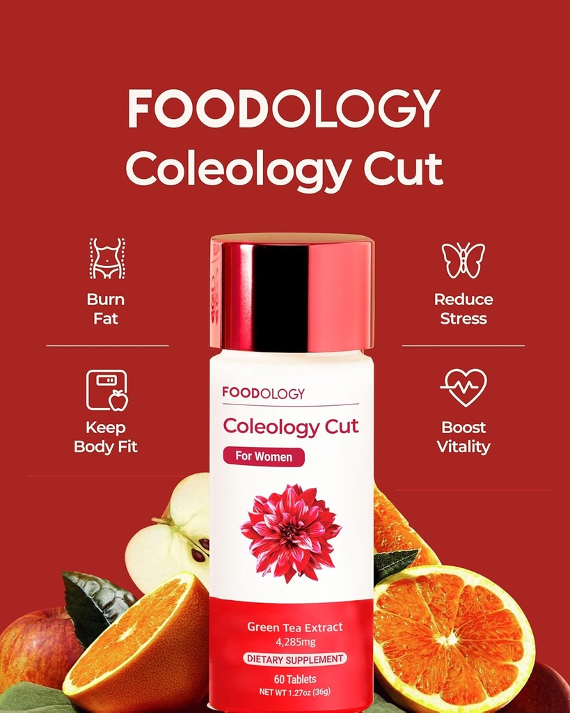 FOODOLOOGIA Coleology Cut (1-60 tabletti, 30 päeva) - Roheline tee ekstrakt. Vitamiinid ja mineraalid.
