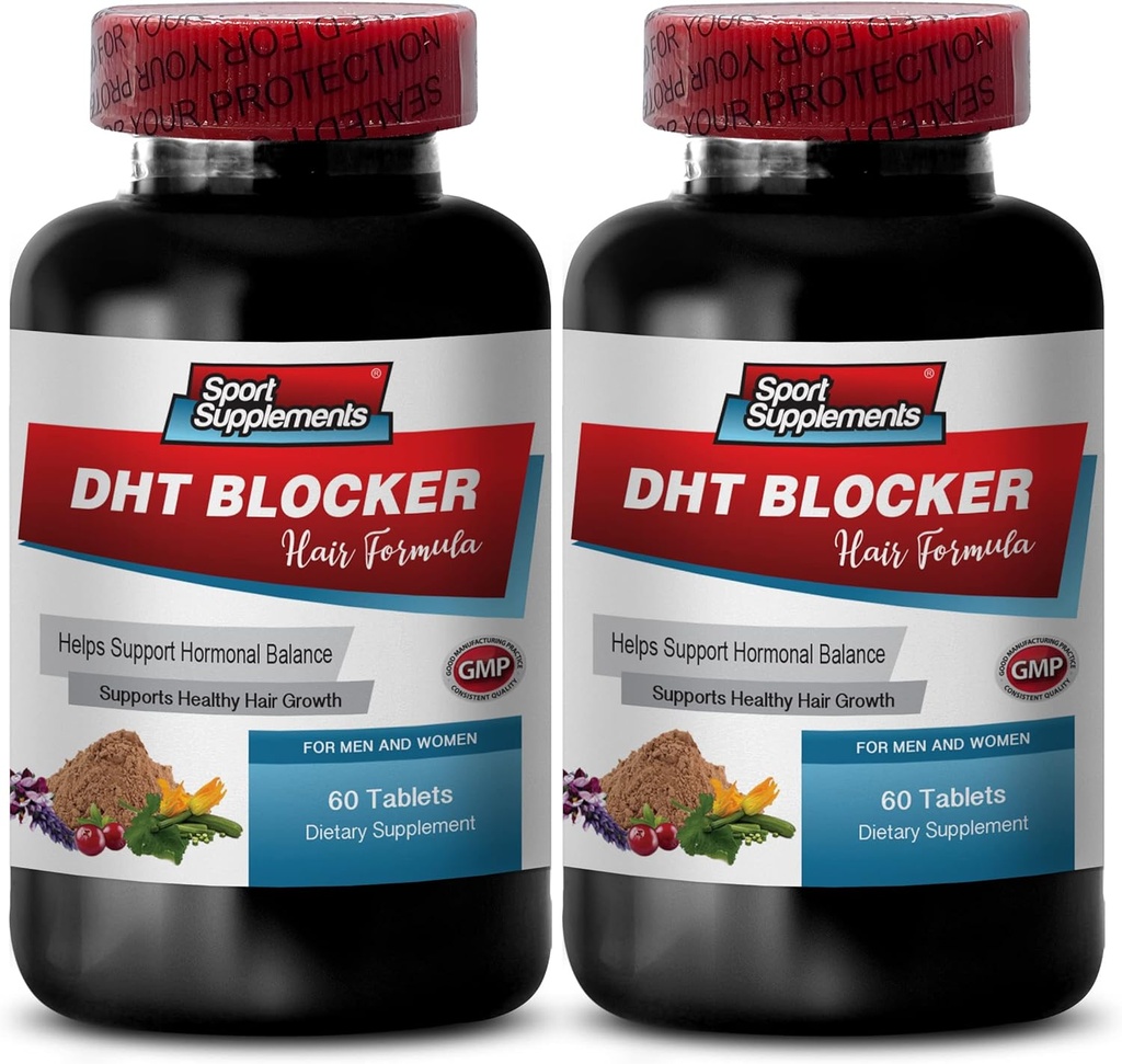 Juuksekasv Juuksekasvu Vitamiinid Ilma biotiinita - DHT Blocker Juuste valem - Tervisliku juuste kasvu toetamine - ta shou wu hallide juuste jaoks, soja isoflavoonide lisand, kudzu juurkapslid, dht Blocker - 2B 120 Cap