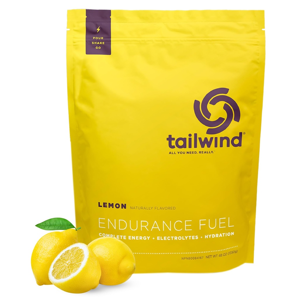 Tailwind Nutrition Endurance Kütus, Süsivesikud Ja Elektrolüüt Sport Jooge Segu Pulber, Gluteenivaba, Vegan, Sidrun, 50 Servings