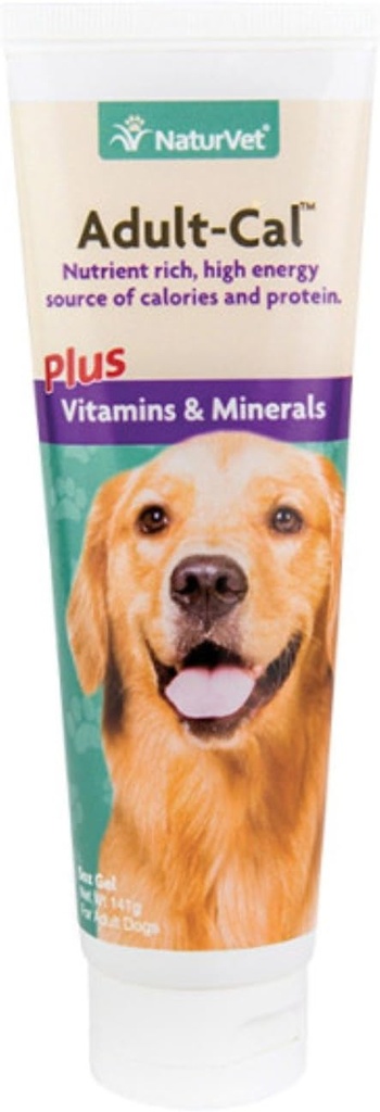 NaturVet Adult-Cal Nutritional Gel Plus vitamiinid ja mineraalid koertele, 5 oz Gel, valmistatud USAs