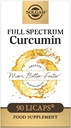 Solgar Full Spectrum Curcumin - 90 LiCaps - Superior Absorption - Aju, liigeste ja immuunsüsteemi Tervis - Mitte-GMO, Vegan, Gluteenivaba, Piimavaba - 90 Servings