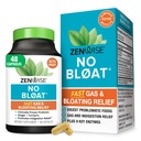 Zenwise Health No Bloat Seedeensüümid Soolestiku Tervise, Gaasi Ja Puhumise Abiks - Multi Ensüümid Seedetrakti Täiendus Probiootikumid, Ingver, Kurkum Dandelion & Laktaasi - Mehed Ja Naised - 48 Count