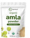 Mikrokoostisosad Orgaaniline Amla Powder (Amalaki) | 32oz, India päritolu Gooseberry Powder | C-vitamiini rikas, antioksüdandid, toetab immuunsüsteemi, seedetrakti ja naha tervist, mitte-GMO, vegan ja Keto Sõbralik