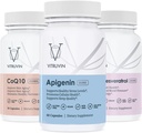 Vitruvin Sport Recovery (Apigenin 2 x 50mg, COQ10 200mg, Resveratrol 500mg) Vegan, Non-GMO, Gluteenivaba, želatiinivaba.