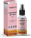 Liposomaalne vedelik D3-vitamiin + B12-vitamiin Spray |2 kuu pakkumine|1 fl oz|Non-GMO |Sugar FreesReisi sõbralik |Immuuntoetus, Luude tervis, toetab energiat, ajufunktsiooni