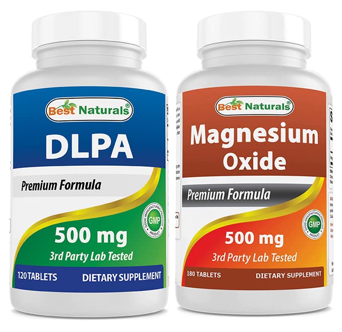 Parimad looduslikud DLPA 500 mg ja magneesiumoksiid 500 mg