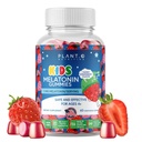 Lapsed Melatoniin Gummies [Magage kiiremini 100% -lise ravimivaba maasikakreemiga maitsestatud kummi] loodusliku une toetamiseks | Taimetoitlane, gluteenivaba | 60 laste melotoniini närimiskummid