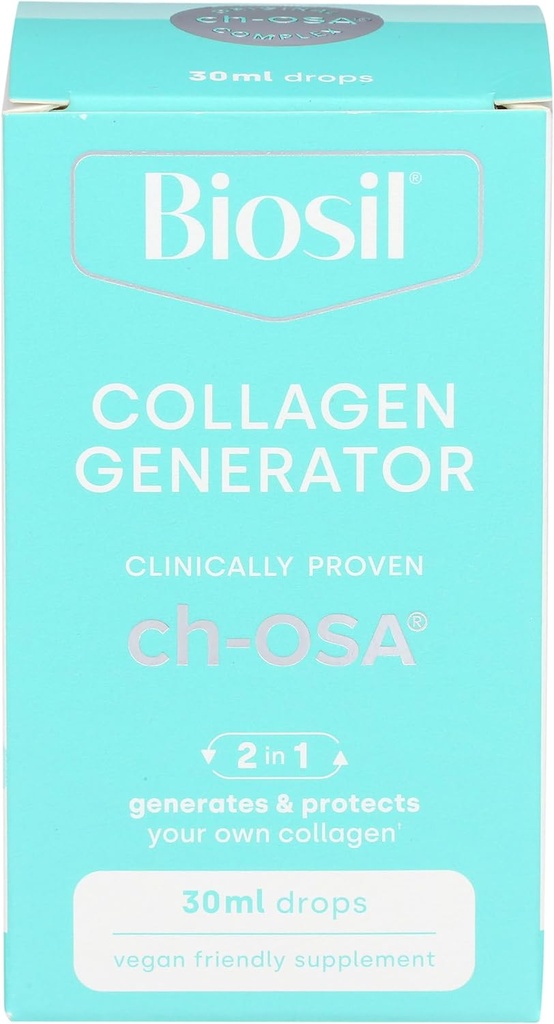 BioSil looduslike teguritega, ilu, luud, liigesed Vedelik, toetab terveid juukseid, nahka ja küüneid, Vegan kollageen, Elastin ja Keratin Generator, 1 Oz