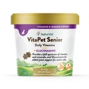 NaturVet VitaPet Senior Daily Vitamiinid kassidele Plus Glükoosamiin, spetsiaalselt formuleeritud oluliste mineraalide pakkumiseks, 90 g, 60 loend