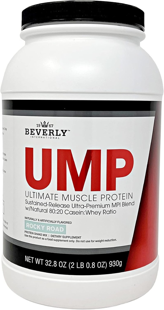 Beverly International UMP Protein Powder, Rocky Road. Unique Whey- Casein Ratio Builds Lean Muscle. Kergesti seeditav. No Bloat. (32, 8 oz) 2lb. 8 oz