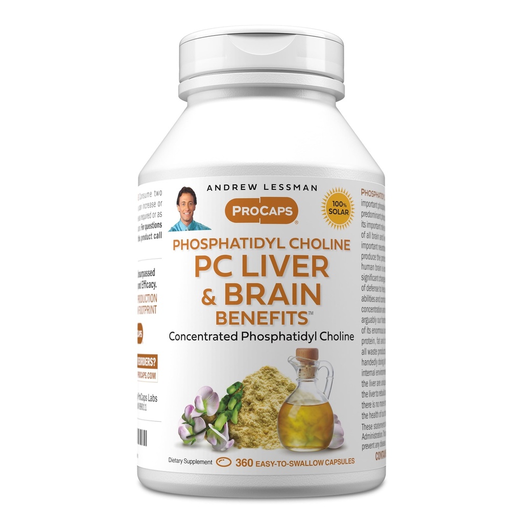 ANDREW LESSMAN PC maksa ja aju eelised 360 softgels - fosfatidüülkoliin, tervisliku maksa ja aju struktuuri kõige olulisem ehitusplokk, funktsioon. Ei mingeid lisaaineid. Kergesti alla neelatavad sohvakesed