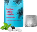 NOOZ Better Smile Mints – 180 Count | Oral Health & Fresh Breath Support | Gum & Hammaste hooldus, pH tasakaal | Suhkruvaba, aspartaamivaba | Piparmündi maitse | Sisaldab Premium korduvtäidetavat tinast