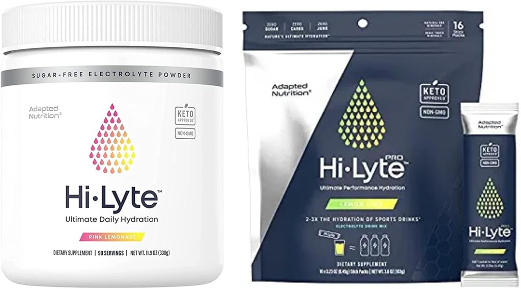 Hi-Lyte Pro hüdratsioonipaketid, 16 joogipaketti | Oranž | Keto K1000 elektrolüütide pulber | Hüdraadilisandi joogisegu | Toores mineraalne maitse