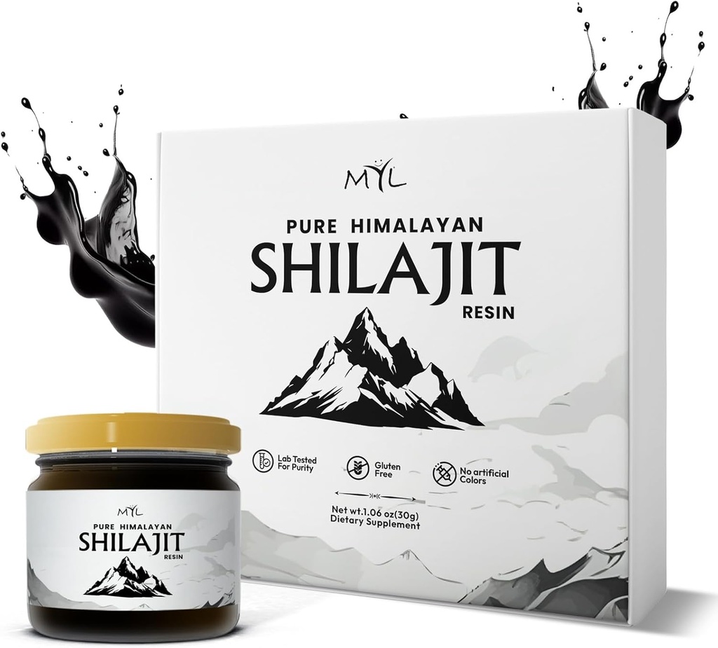 Shilajit Pure Himalayan Orgaaniline Shilajit Vaik, Kuldklass meestele ja naistele, toetab energiatootmist ja elujõudu 85+ jälgede mineraalide ja fulviinhappega, 75 serveerimist, 2,5 kuud tarnimist.