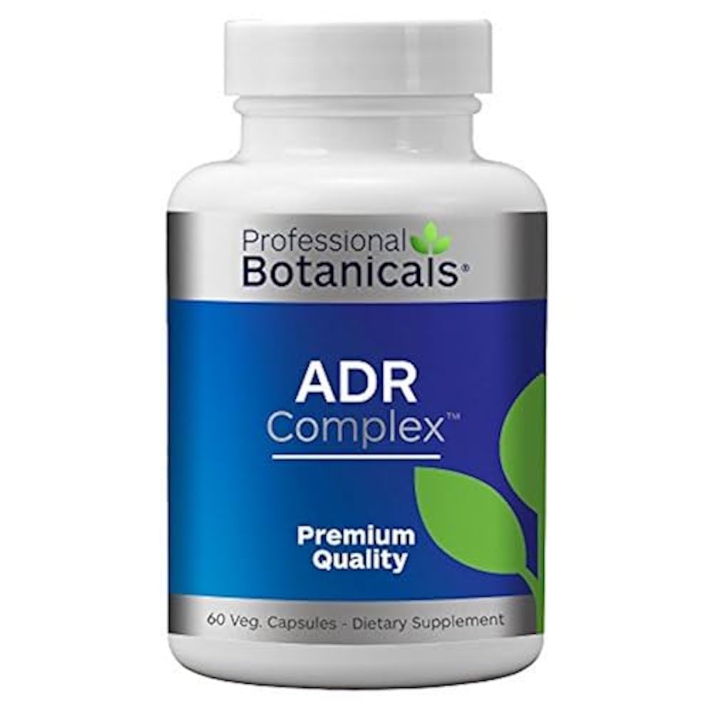 Professionaalne botaanika Adrenal Complex Supplement - toetab tervislikku neerupealiste funktsiooni, stressi leevendamist ja energia taset - 90 taimekapslit