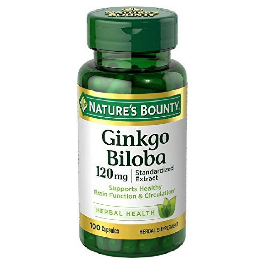 Nature's Bounty Ginkgo Biloba 120 mg 100 ea (pakk 4)