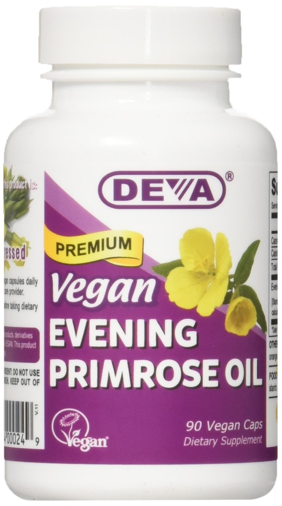 Deva Vegan Vitamiinid Õhtune Primrose Oil Vcap, 90 Count