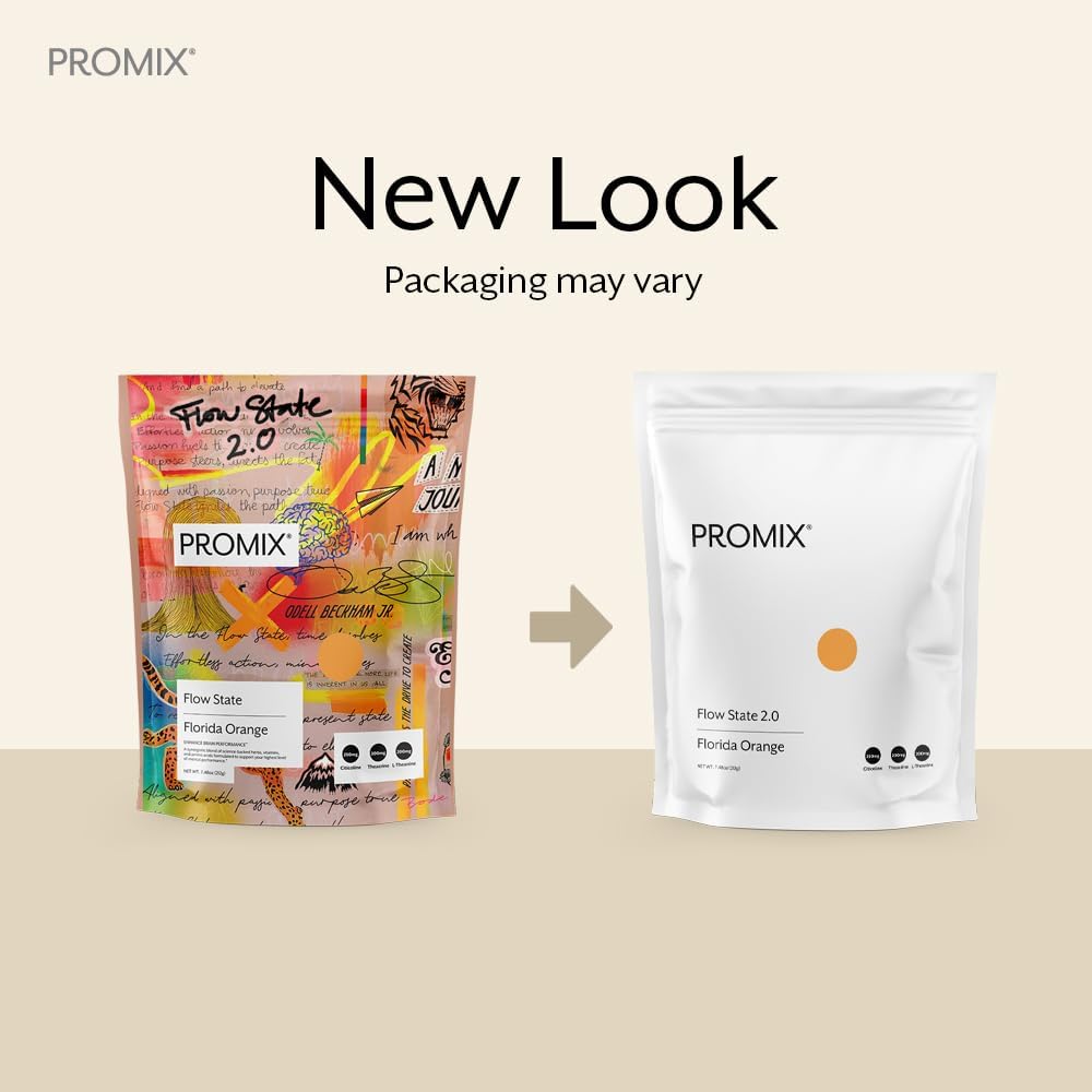 ProMix Nutrition Flow State - L-türosiin, teakriin, vitamiinid ja kofeiin tasuta - Nootroopiline täiendus - oranž - 30 serveerimist