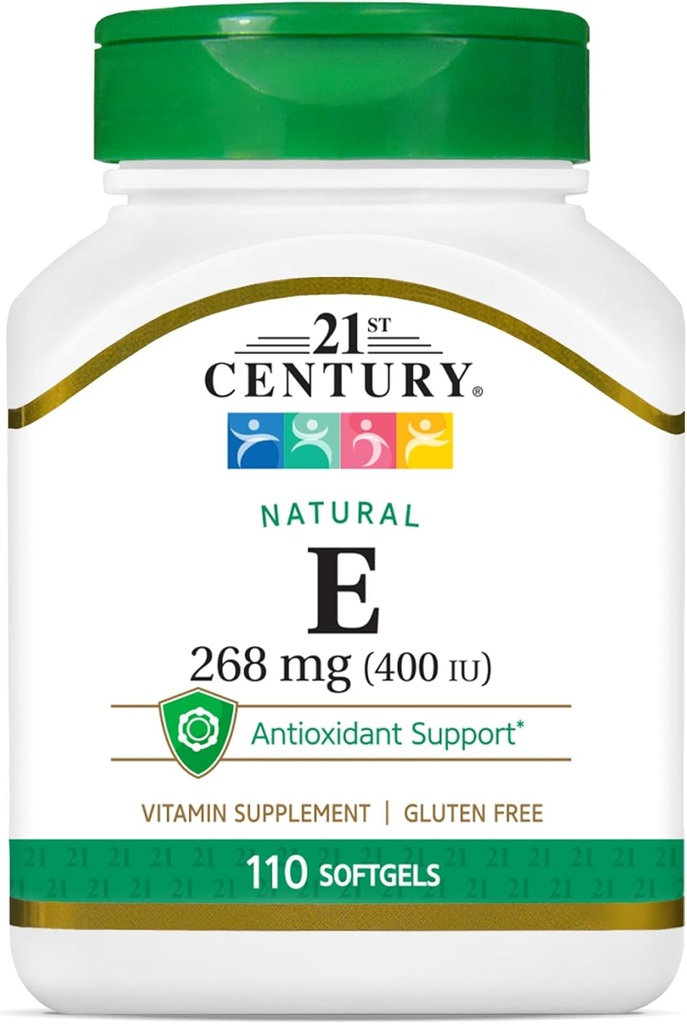 21. sajand E 400 RÜ Looduslikud (D-Alfa) Softgels, 110-Count