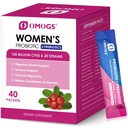 OMOGS Naiste probiootikum, 120-miljardit-CFU-d, 18 tüve, 3 prebiootikumide ja Jõhvikaekstraktiga, abi immuunvõimendajale, seedetrakti tervisele, soolestiku tervisele ja tupe tervisele