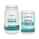 JJ Virgin Chocolate Paleo All-in-One Shake ja Extra Fiber Powder Supplement