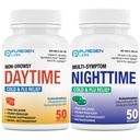 Puregen Labs Daytime and Nighttime Combo Pack, Cold and Flu Relief Medicine | Võimas multisümptom Daytime ja Nighttime Relief peavalu, palavik, valulik kurk, köha, ummikud ja valud