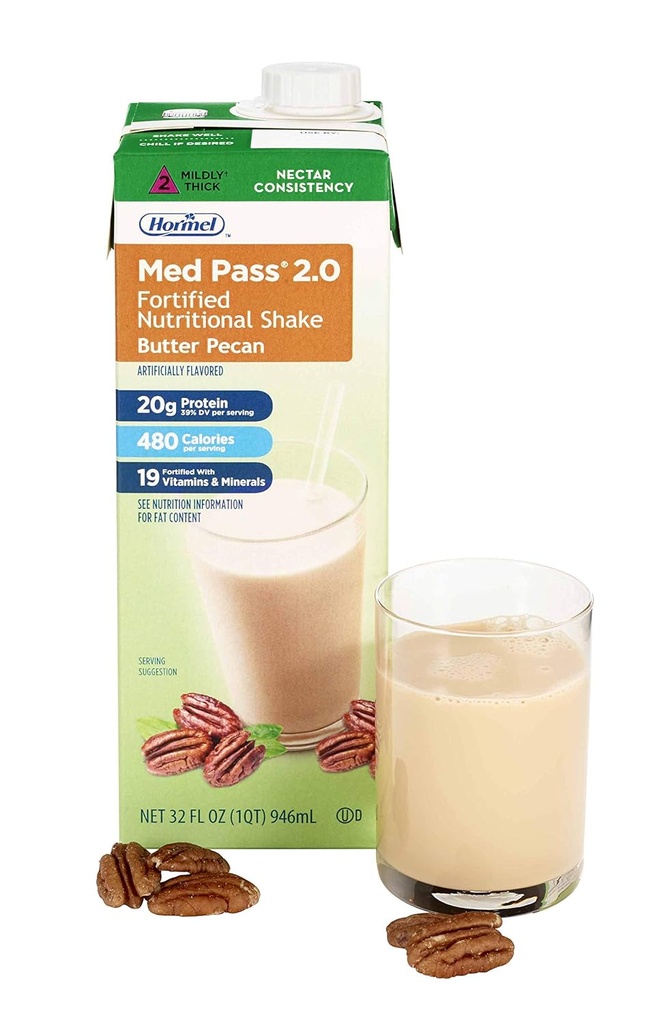 Med Pass 2.0 Butter Pecan Flavor 32 oz. Box Valmis kasutamiseks, 46463 - müüdud: Pack of One