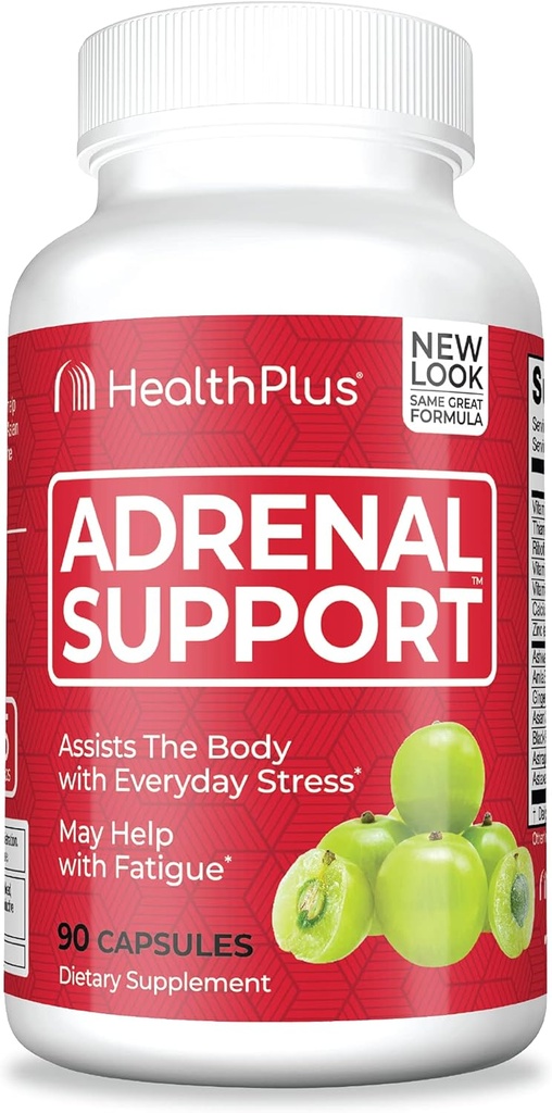 Health Plus Adrenal Cleanse Ashwagandha kapslid neerupealiste funktsiooni ja antioksüdantide toetamiseks ja stressi leevendamiseks, 90 kapslit