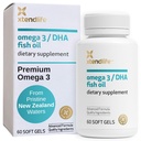 Xtendlife Omega 3 DHA kalaõli - 1100mg koos 700mg DHA ja 300mg EPA - Omega 3 6 9 Südame ja aju toidulisand - 1 kuu pakkumine (60 loend)