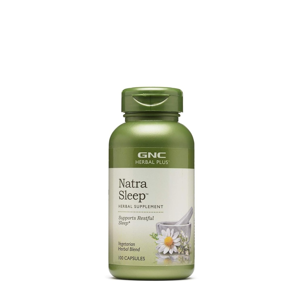 GNC Taimne Plus Natra Sleep Supplement, Taimetoitlane, Toetab Restful Sleep, 50 Servings