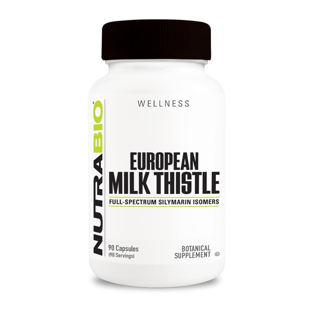 NutraBio Euroopa piimaohaka täiendus, 241mg - toetab antioksüdantide eeliseid ja heaolu, 90 kapslit