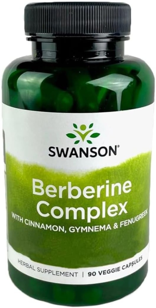 Swanson Berberine Complex w/ Cinnamon Gymnema & Fenugreek 90 Veg Capsules
