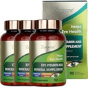 Zoone- Lutein Eye vitamiinide täiendus makulaarse tervise ja kuiva silma jaoks, sisaldab luteiini, tsinki, C / E vitamiine ja Zeaksantiini silmade tervise toetamiseks, 90 tabletti (3)