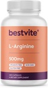 BESTVITE L-arginiin 500mg (240 kapslit) - Magneesiumstearaati ei ole - ränidioksiidi ei ole - täiteaineid ei ole - mitte GMO - gluteenivaba